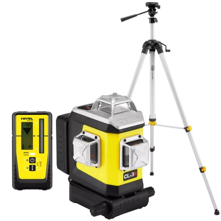 Nivel System CLx3R + statyw SJJ-M1 EX + odbiornik CLS-300 Digital - laser krzyżowy czerwony 3 × 360° 3D Bluetooth